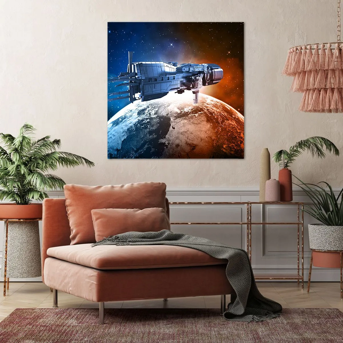 Bild auf Leinwand - Leinwandbild - Ein aufmerksamer Beobachter - 60x60 cm