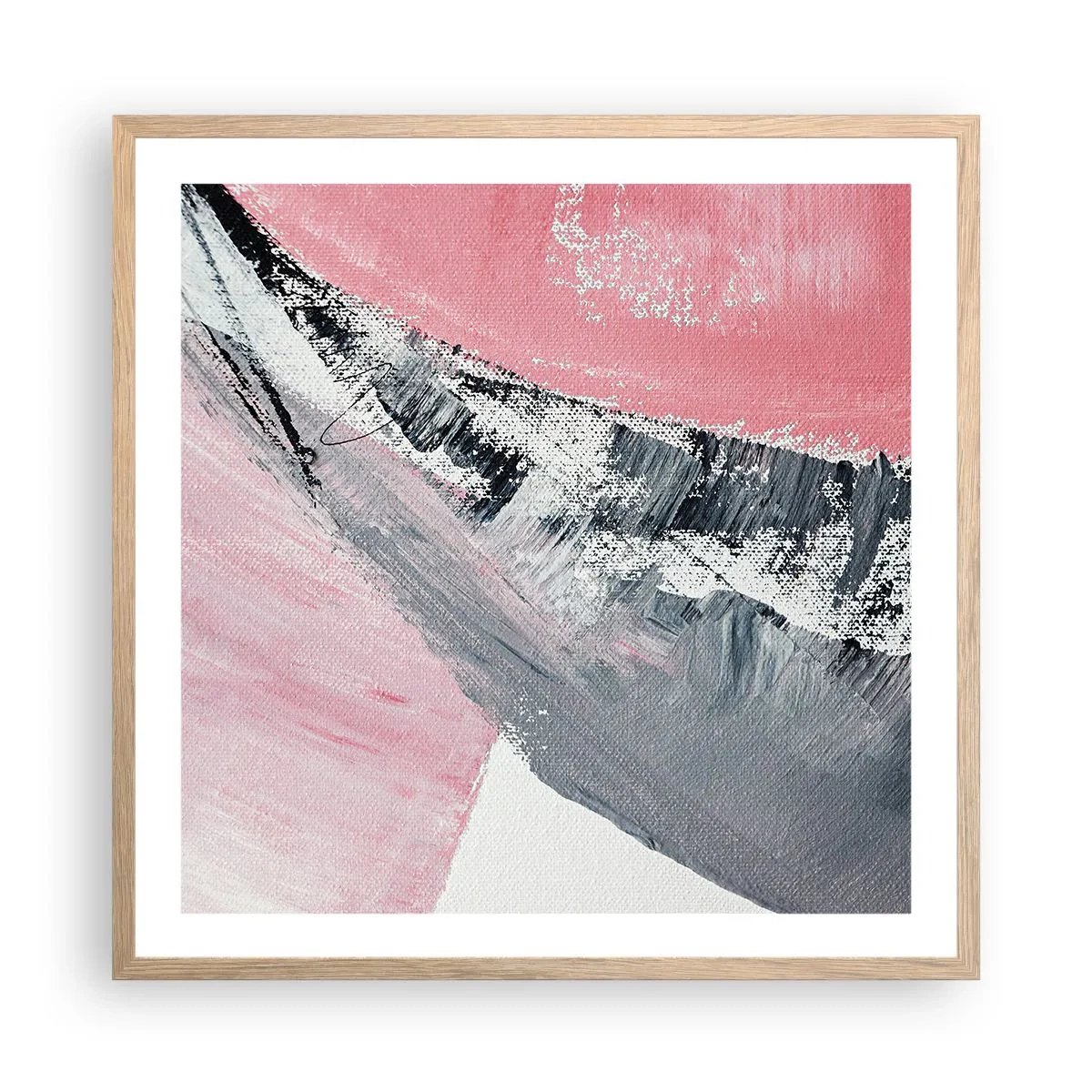 Poster in einem Rahmen aus heller Eiche - Passende Komposition - 60x60 cm