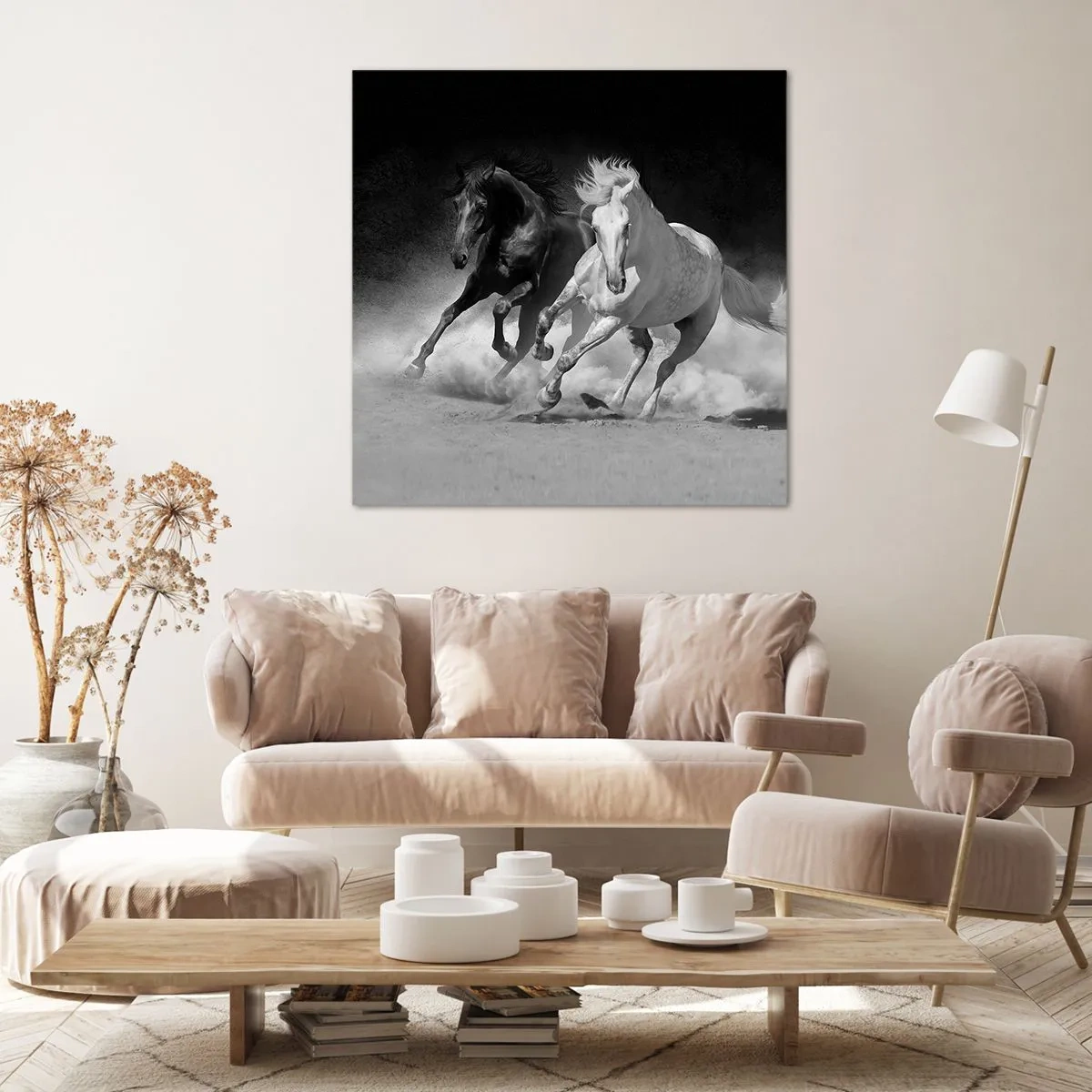 Bild auf Leinwand - Leinwandbild - Galopp der Freiheit - 30x30 cm