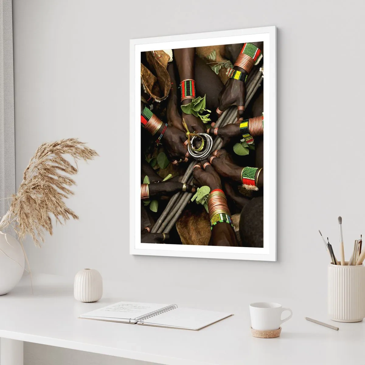 Poster in einem weißen Rahmen - Wir sind zusammen - 30x40 cm