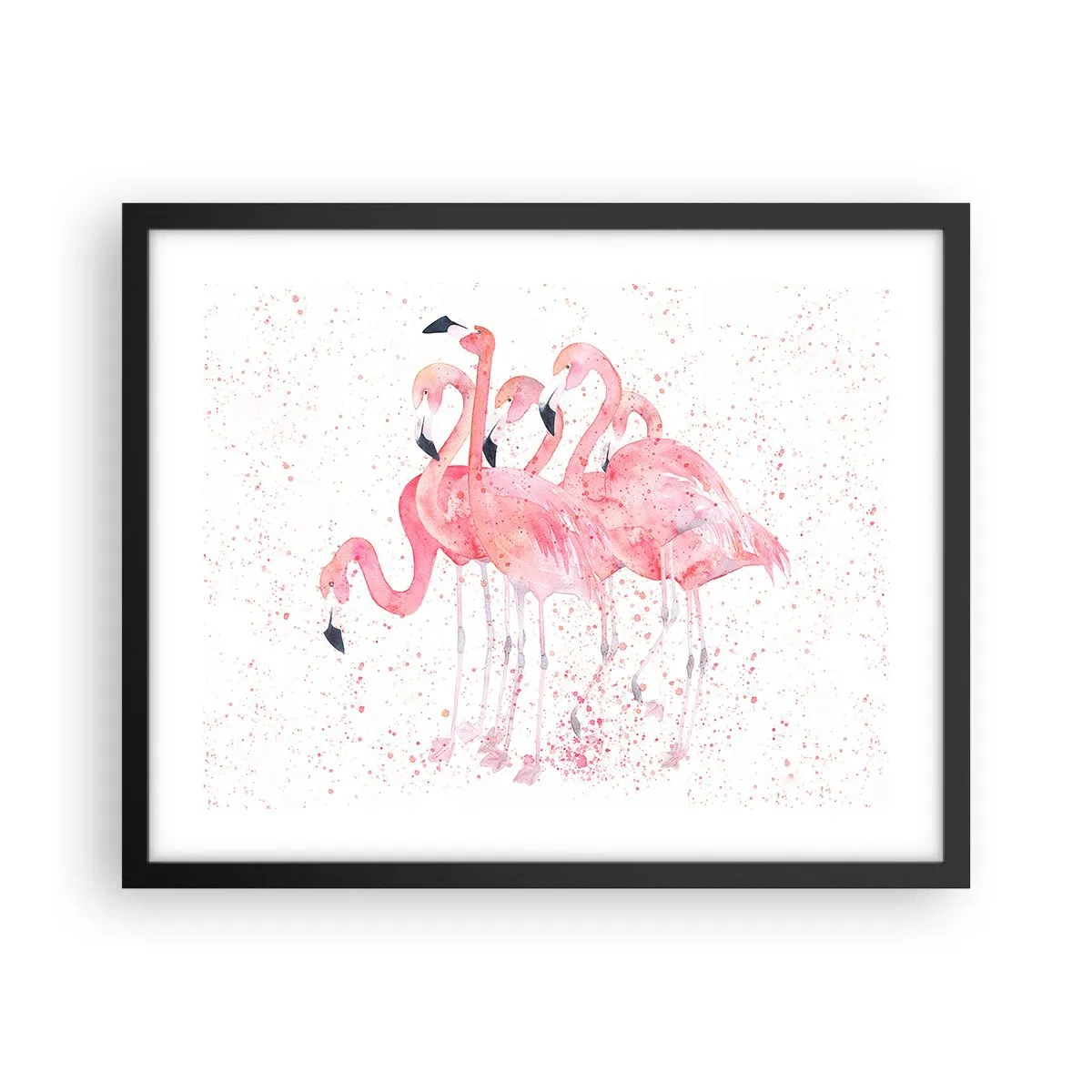 Poster in einem schwarzem Rahmen - Rosa Ensemble - 50x40 cm