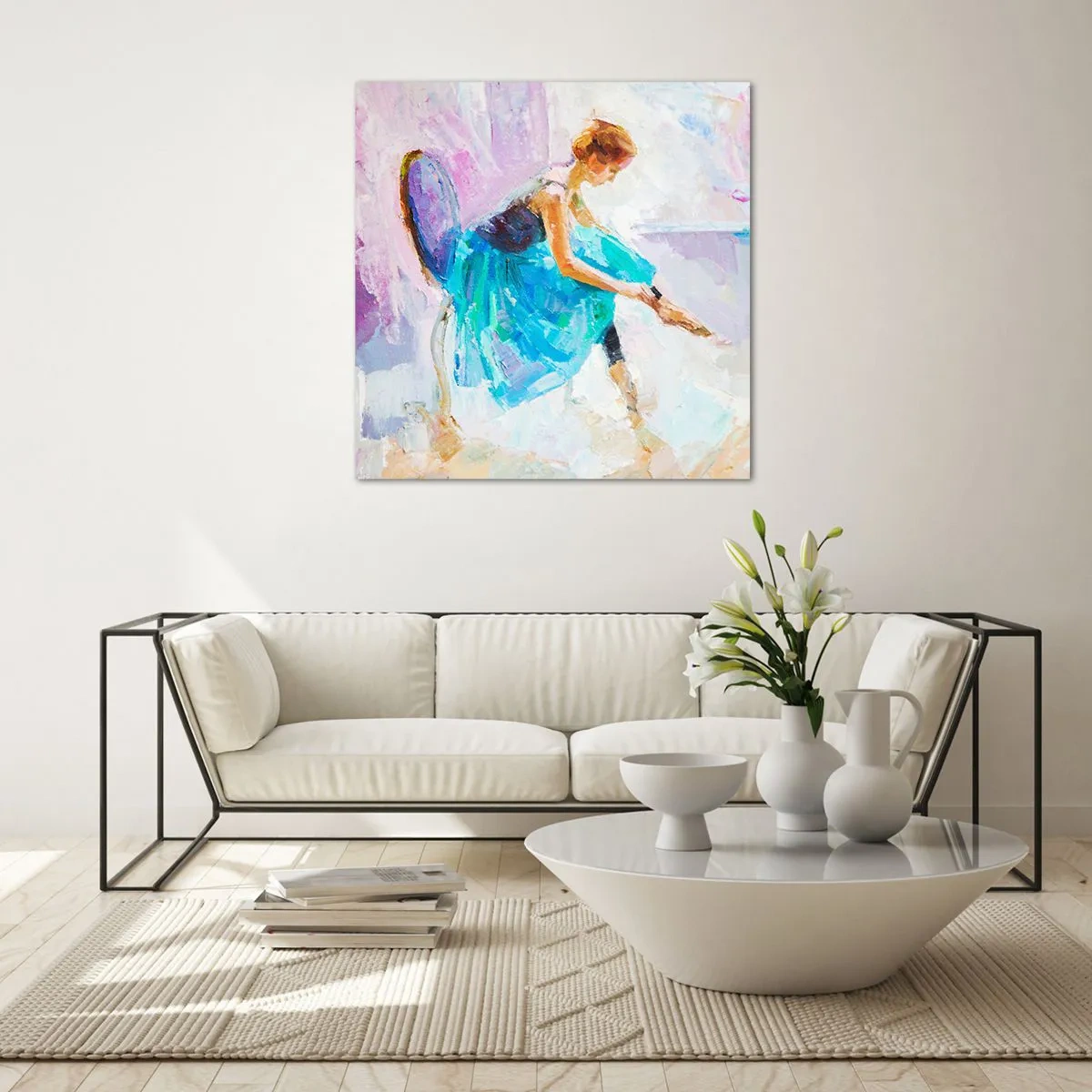 Glasbild - Bild auf glas - Unbeschreibliche Anmut, subtiler Charme - 50x50 cm