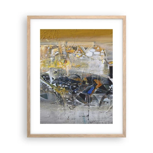 Poster in einem Rahmen aus heller Eiche - Alles wird gut - 40x50 cm