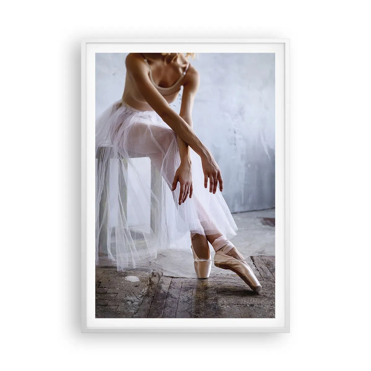 Poster in einem weißen Rahmen - Bevor die Rampe leuchtet - 70x100 cm