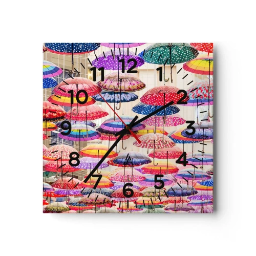 Wanduhr - Glasuhr - Stadtwiese - 30x30 cm