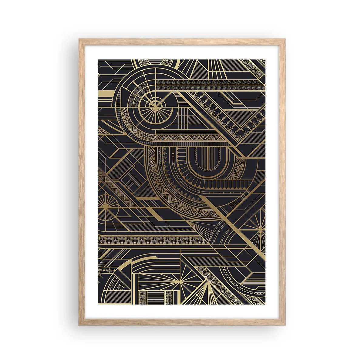 Poster in einem Rahmen aus heller Eiche - Konzepte, Ideen, Pläne - 50x70 cm