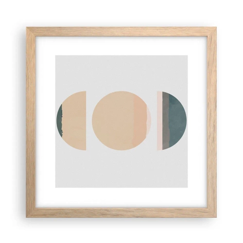 Poster in einem Rahmen aus heller Eiche - Ein Rad hinter dem anderen… - 30x30 cm
