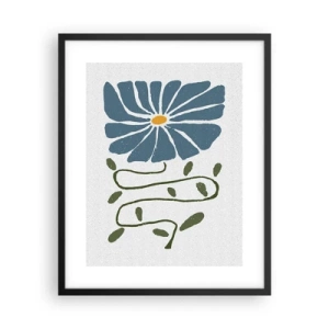 Poster in einem schwarzem Rahmen - Zweig für eine Blume - 40x50 cm