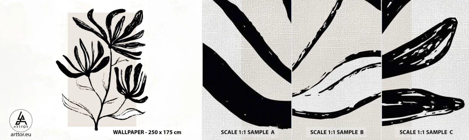 Fototapeten Muster Premium Canvas - Skizze für das Herbarium - Blume, Minimalistisch, Modern - 100x30 cm