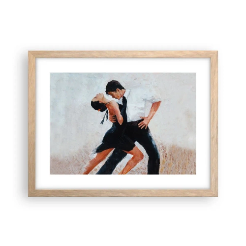 Poster in einem Rahmen aus heller Eiche - Tango meiner Träume und Träume - 40x30 cm