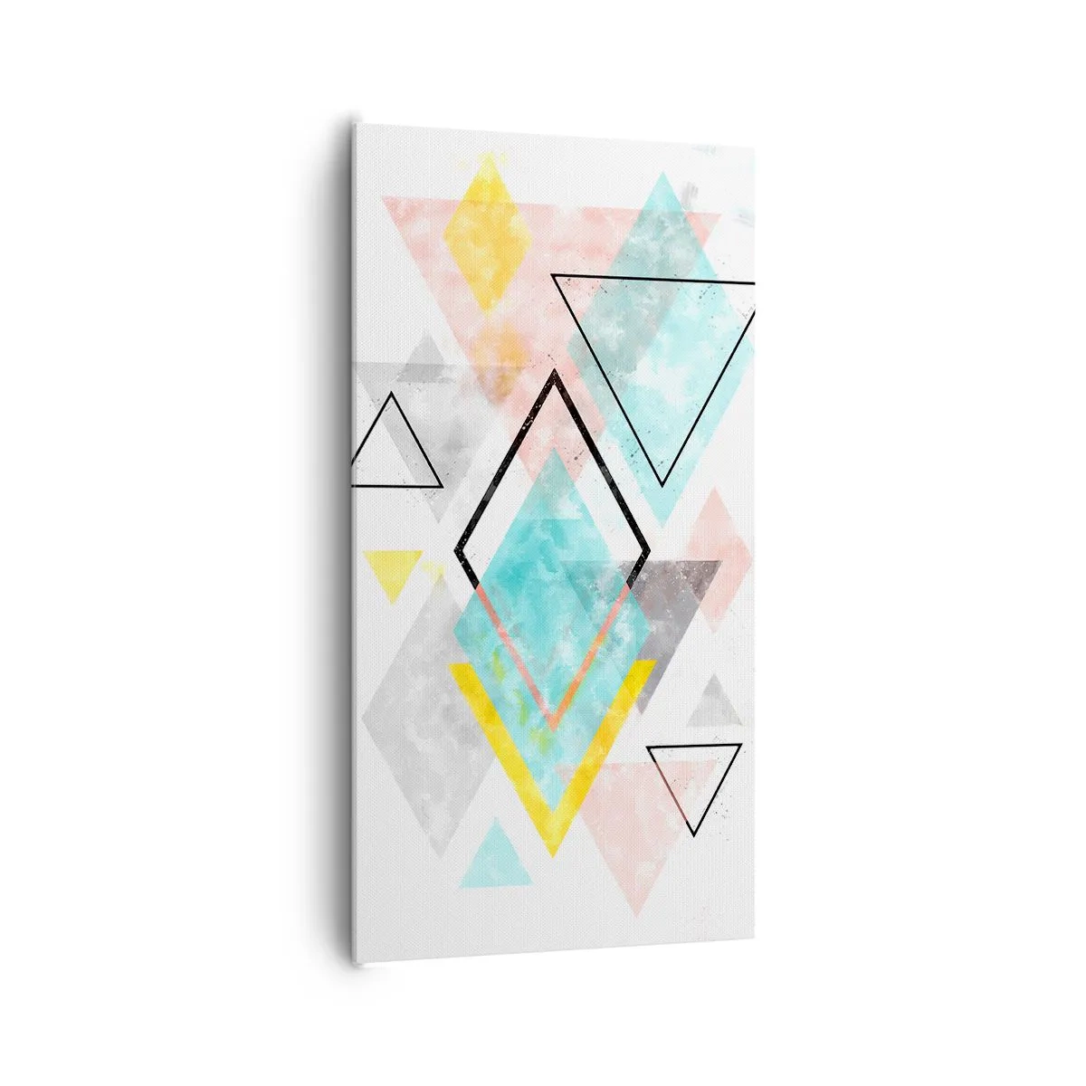 Bild auf Leinwand - Leinwandbild - Geometrisches Spiel - 65x120 cm