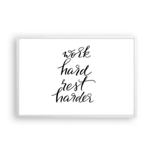 Poster in einem weißen Rahmen - Lebensbalance - 91x61 cm