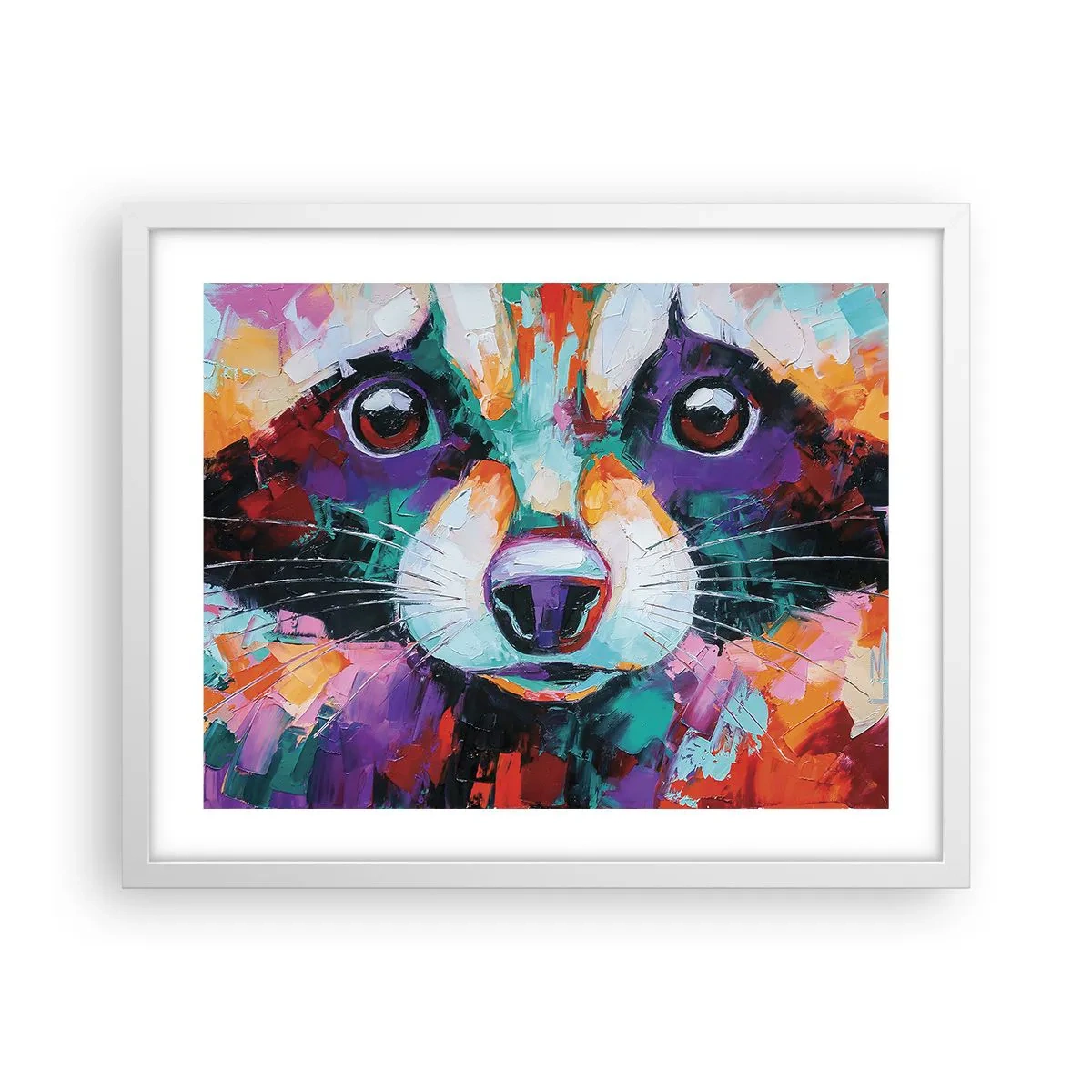 Poster in einem weißen Rahmen - Nur gute Emotionen - 50x40 cm