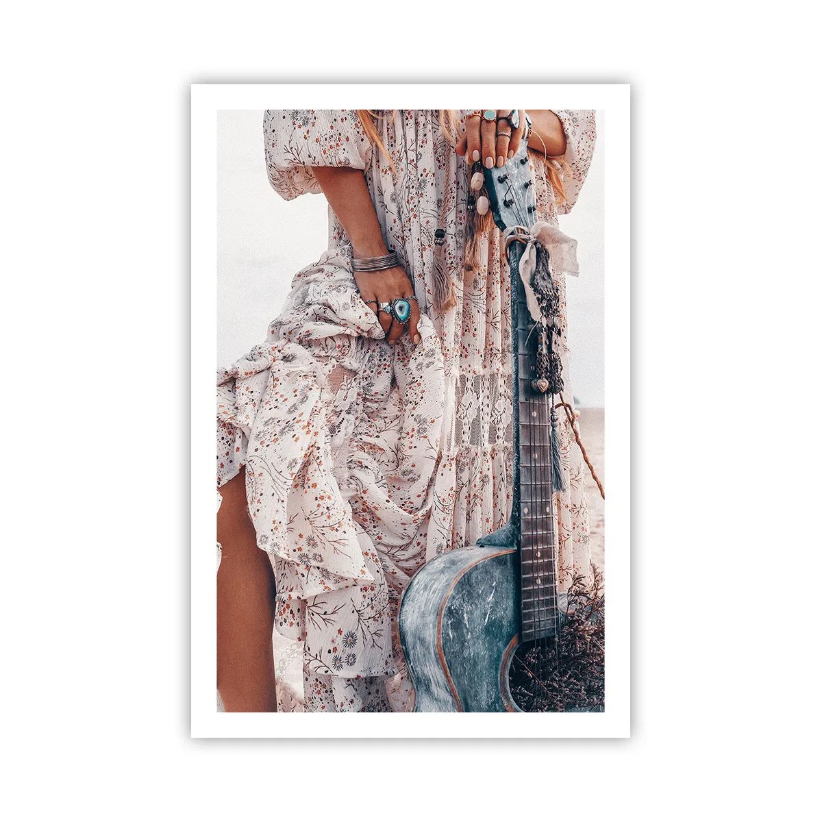 Poster - Kinderblumen auf dem Weg - 61x91 cm