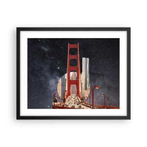 Poster in einem schwarzem Rahmen - Immer im Mittelpunkt - 50x40 cm