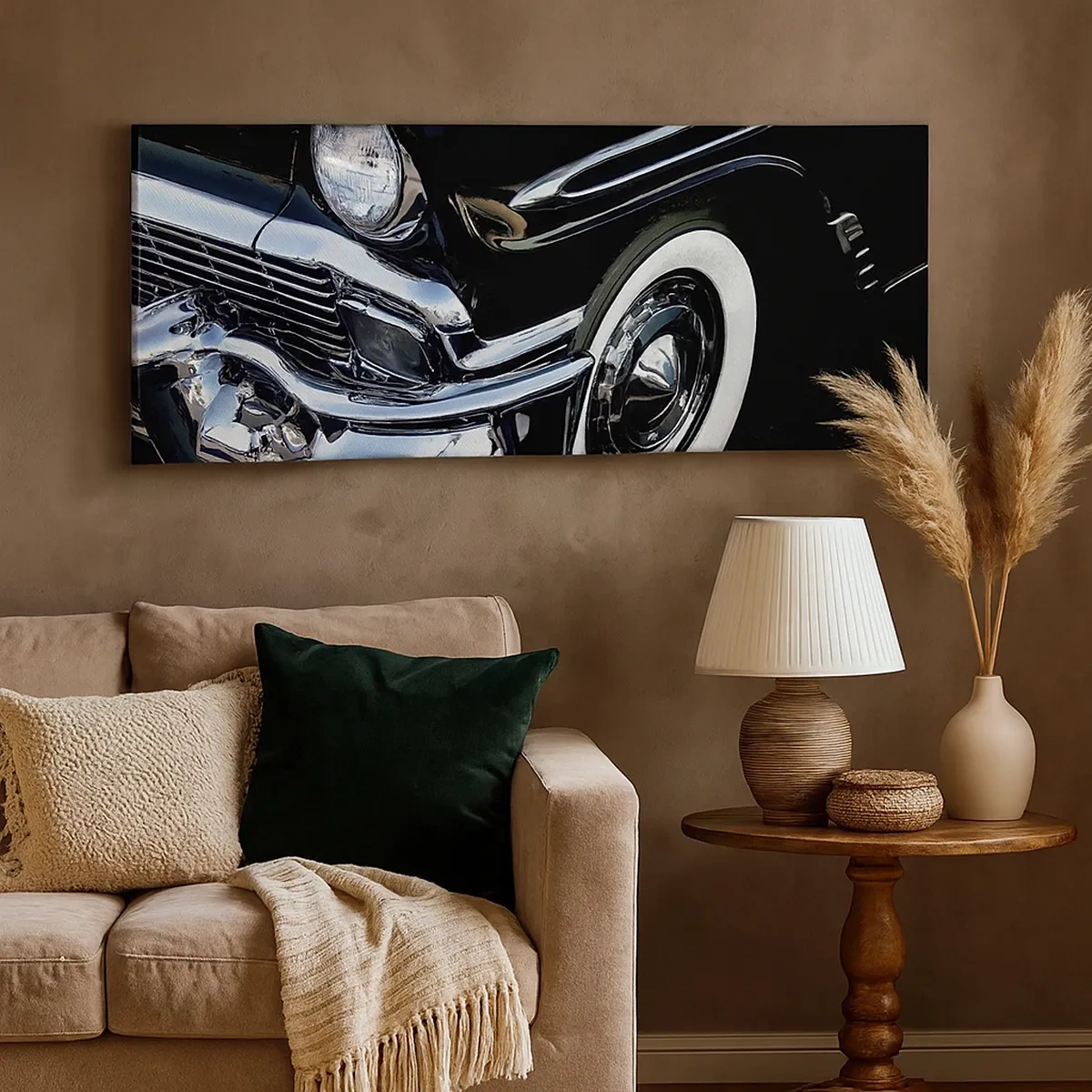 Bild auf Leinwand - Leinwandbild - Klassiker in Silber, Schwarz und Weiß - 30x30 cm