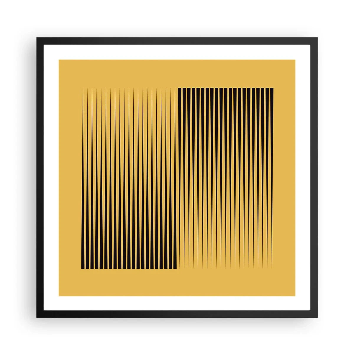 Poster in einem schwarzem Rahmen - Quadratur der Gegensätze - 60x60 cm