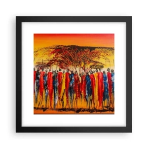 Poster in einem schwarzem Rahmen - Dort, dort, dort gehen sie - 30x30 cm