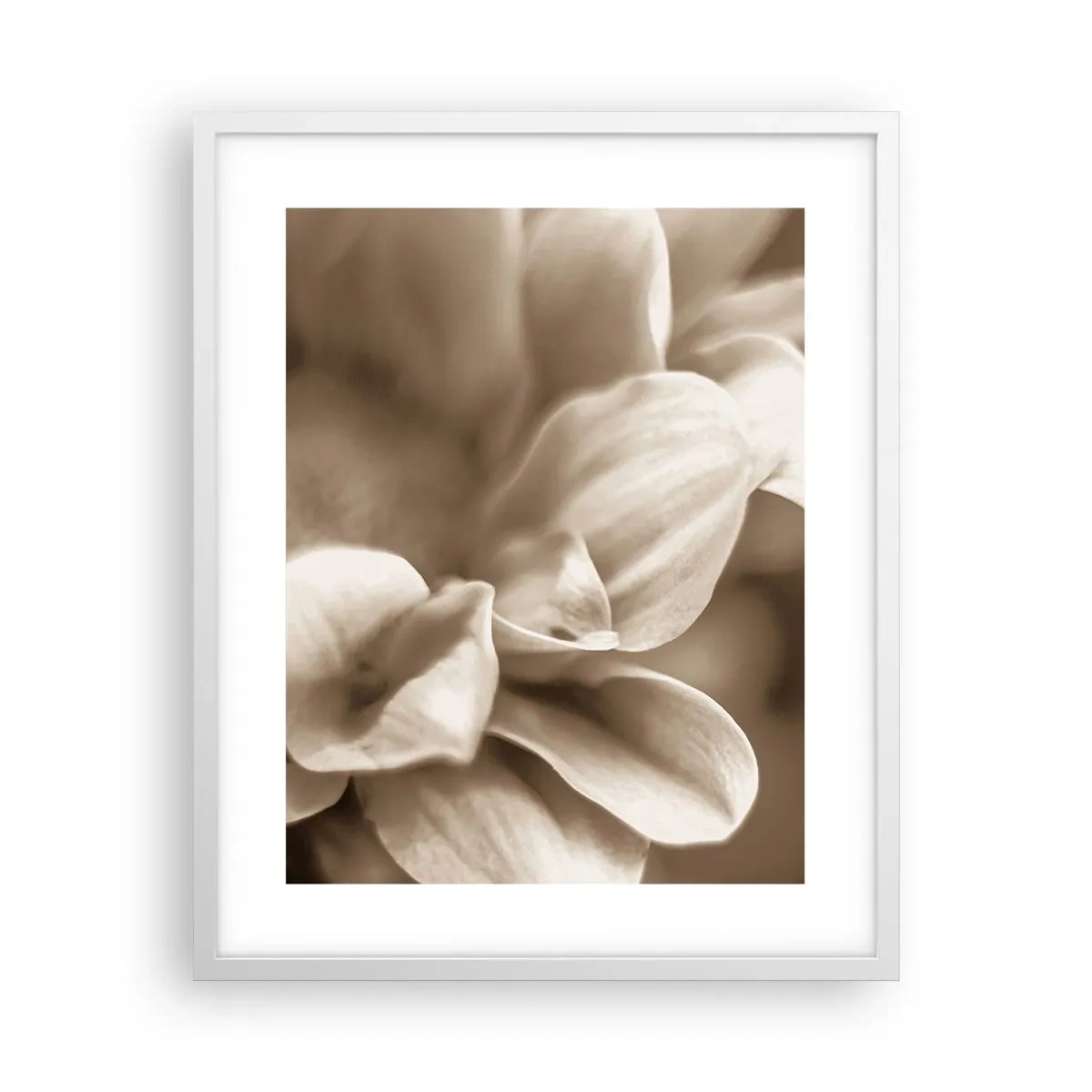 Poster in einem weißen Rahmen - So sanft wie ein Lächeln - 40x50 cm