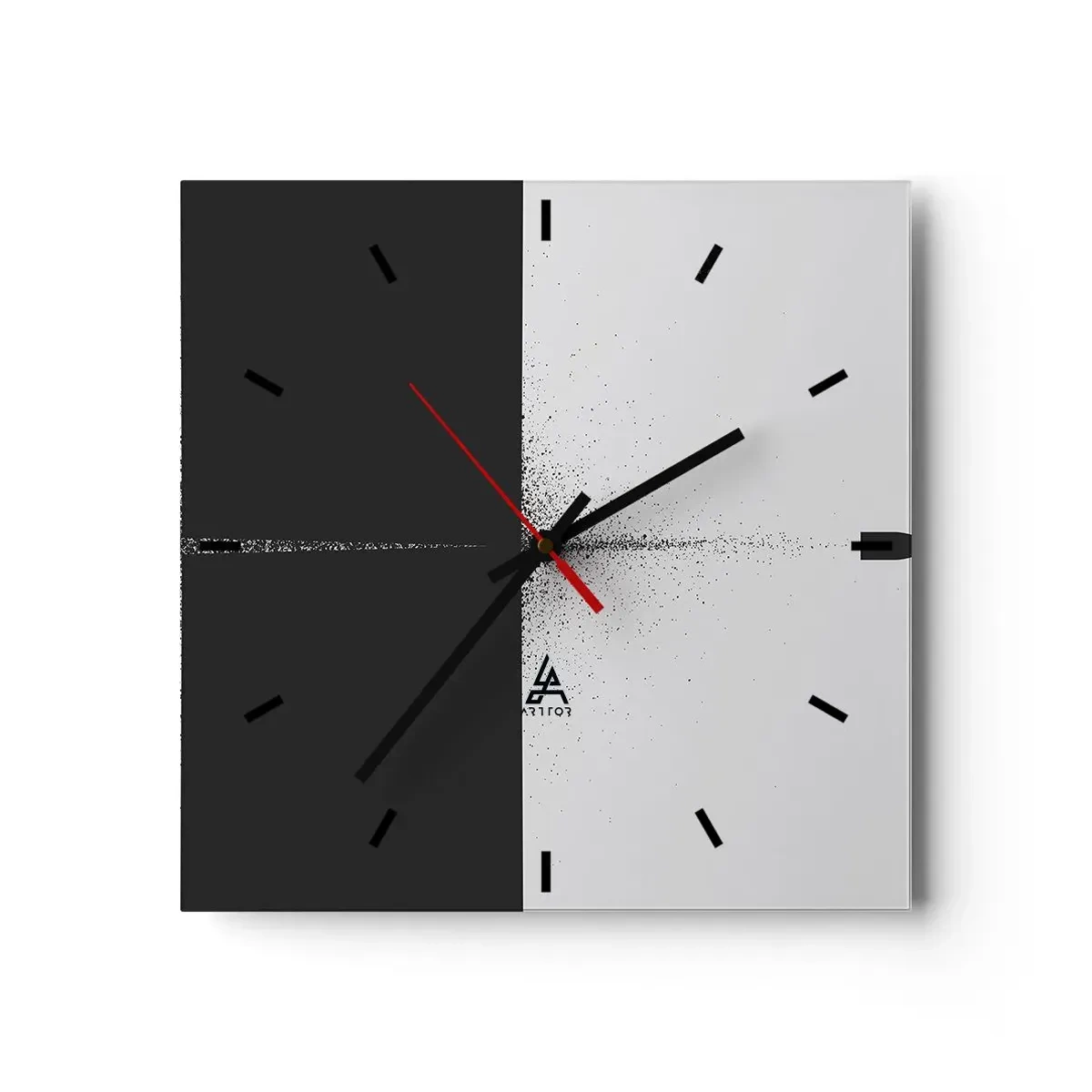Wanduhr - Glasuhr - Direkt zum Ziel - 40x40 cm