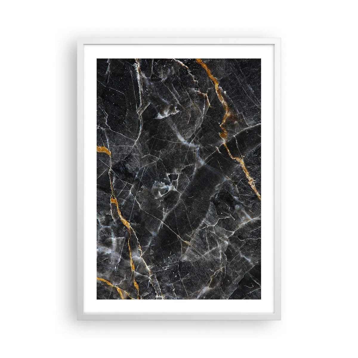 Poster in einem weißen Rahmen - Das Innenleben des Steins - 50x70 cm