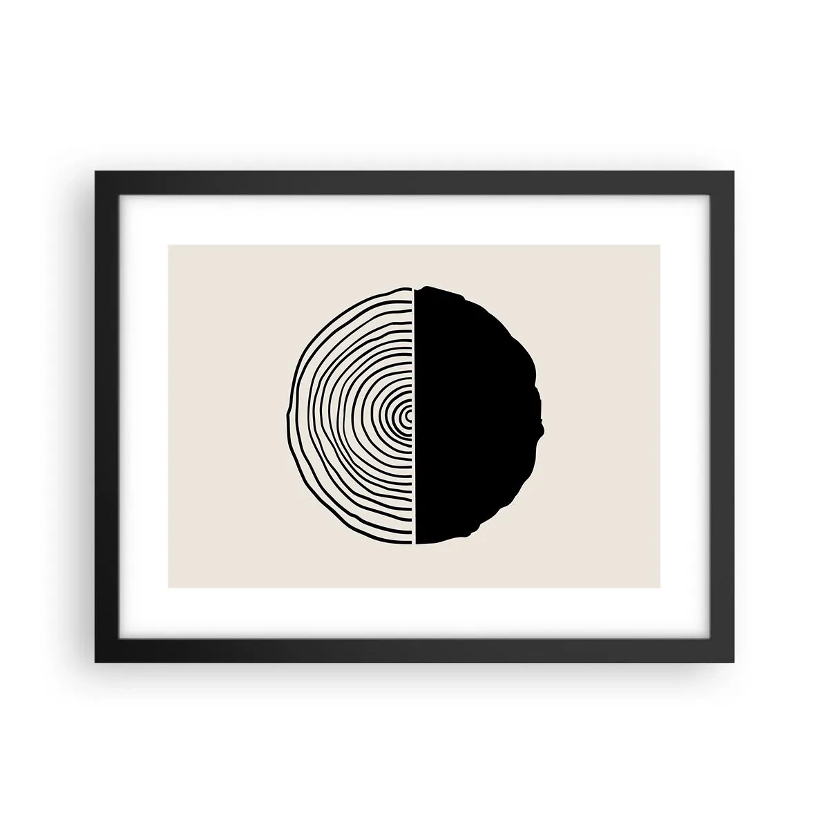 Poster in einem schwarzem Rahmen - Halb und halb - 40x30 cm