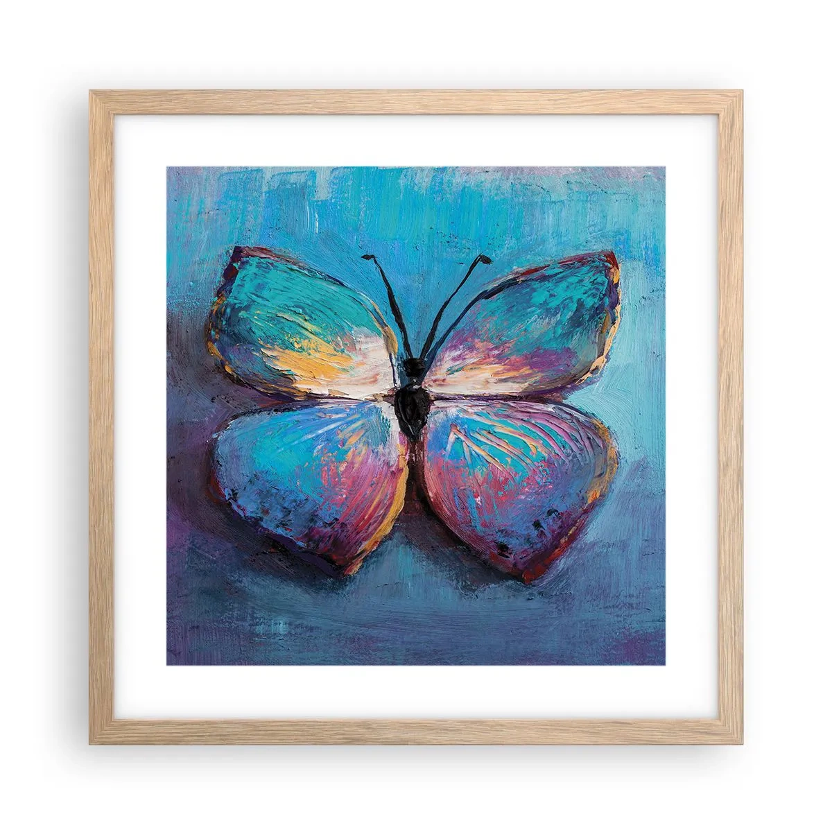 Poster in einem Rahmen aus heller Eiche - In all seiner Pracht - 40x40 cm