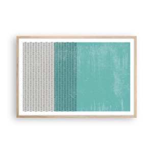 Poster in einem Rahmen aus heller Eiche - Eine ausgewogene Komposition - 91x61 cm