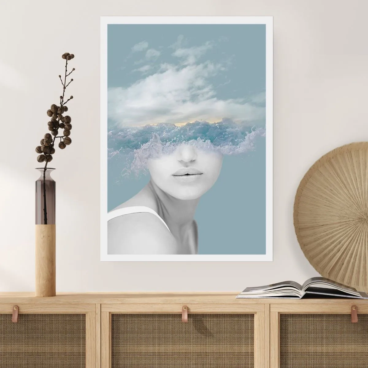 Poster - Mit dem Kopf in den Wolken - 30x40 cm