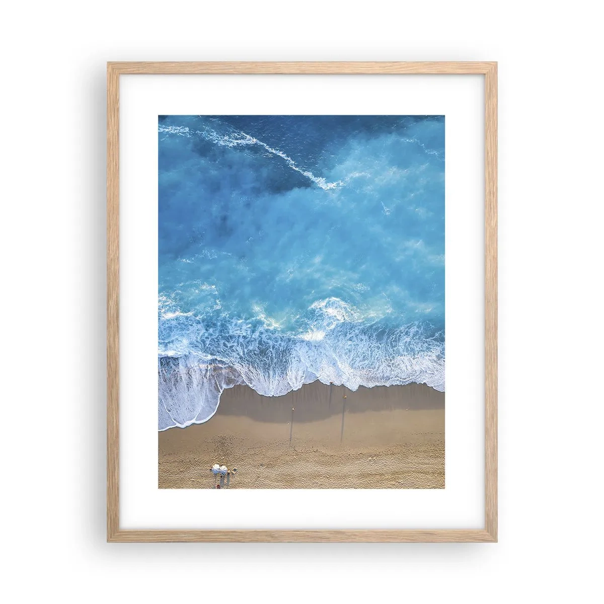 Poster in einem Rahmen aus heller Eiche - Die Kraft des Blaus - 40x50 cm