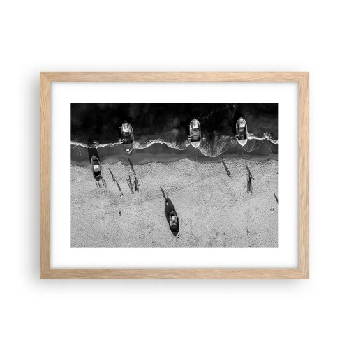 Poster in einem Rahmen aus heller Eiche - Immer noch am Ufer… - 40x30 cm