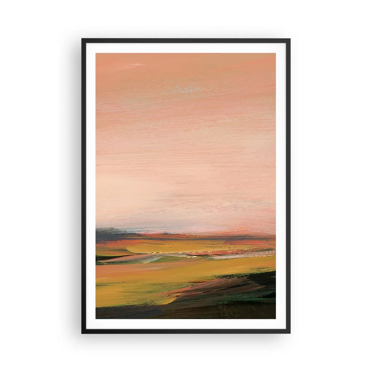 Poster in einem schwarzem Rahmen - In Rosatönen - 70x100 cm