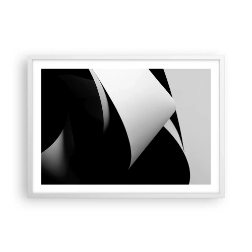 Poster in einem weißen Rahmen - Lichtflächen aus der Schattentiefe - 70x50 cm