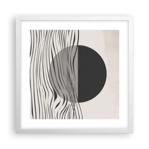 Poster in einem weißen Rahmen - Halbe Komposition - 40x40 cm