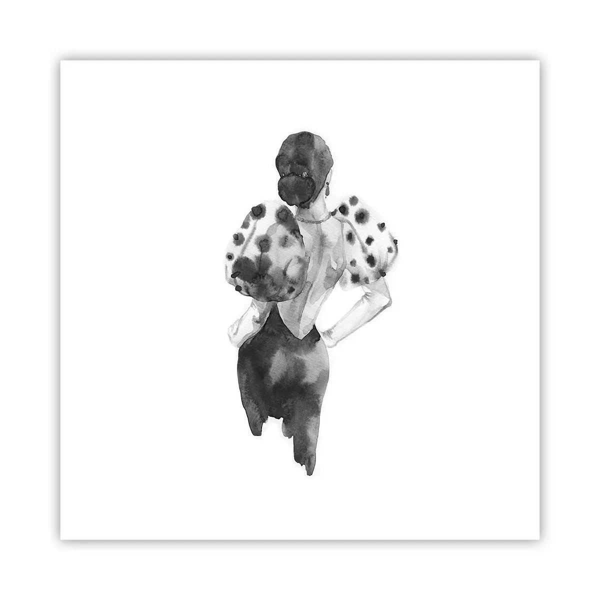 Poster - Sie ging direkt vorbei - 40x40 cm