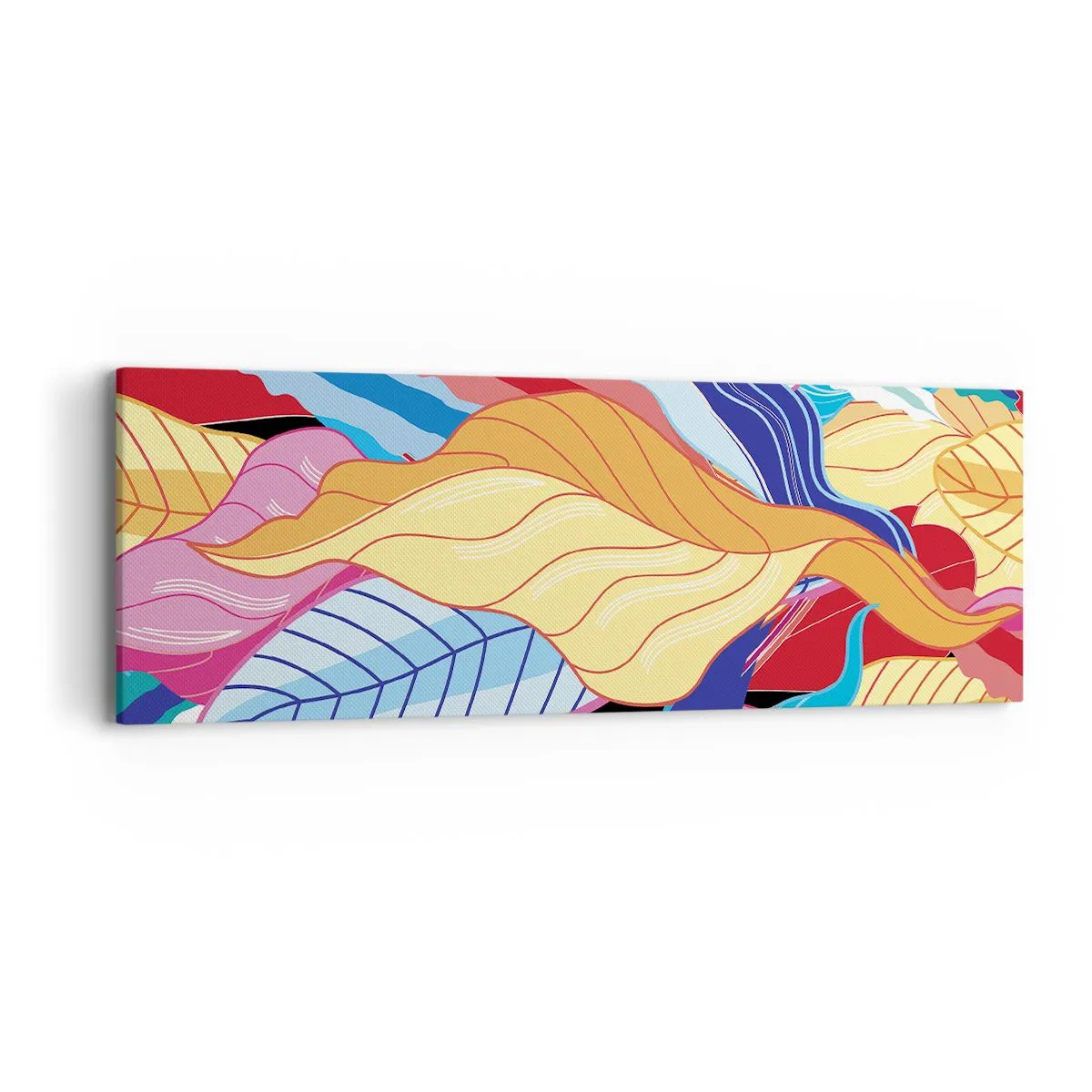 Bild auf Leinwand - Leinwandbild - Buntes Durcheinander - 90x30 cm