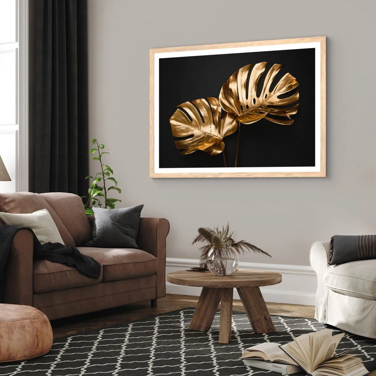 Poster in einem Rahmen aus heller Eiche - Die Schätze der Natur - 91x61 cm