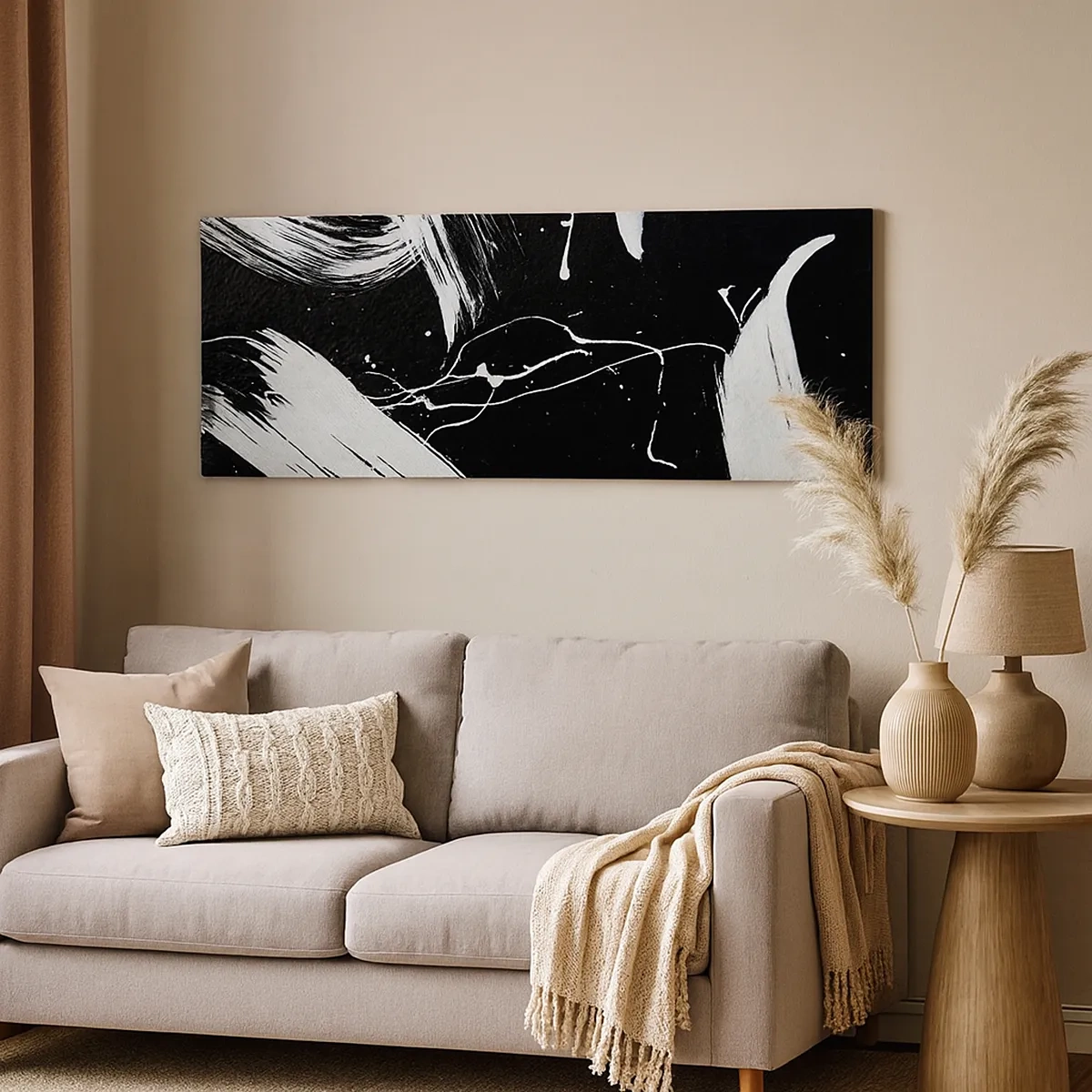 Bild auf Leinwand - Leinwandbild - Dunkelheit durchbrechen - 30x30 cm