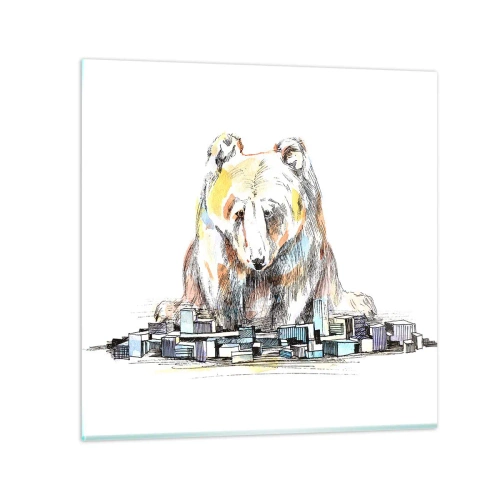 Glasbild - Bild auf glas - Wie kann man so leben? - 30x30 cm