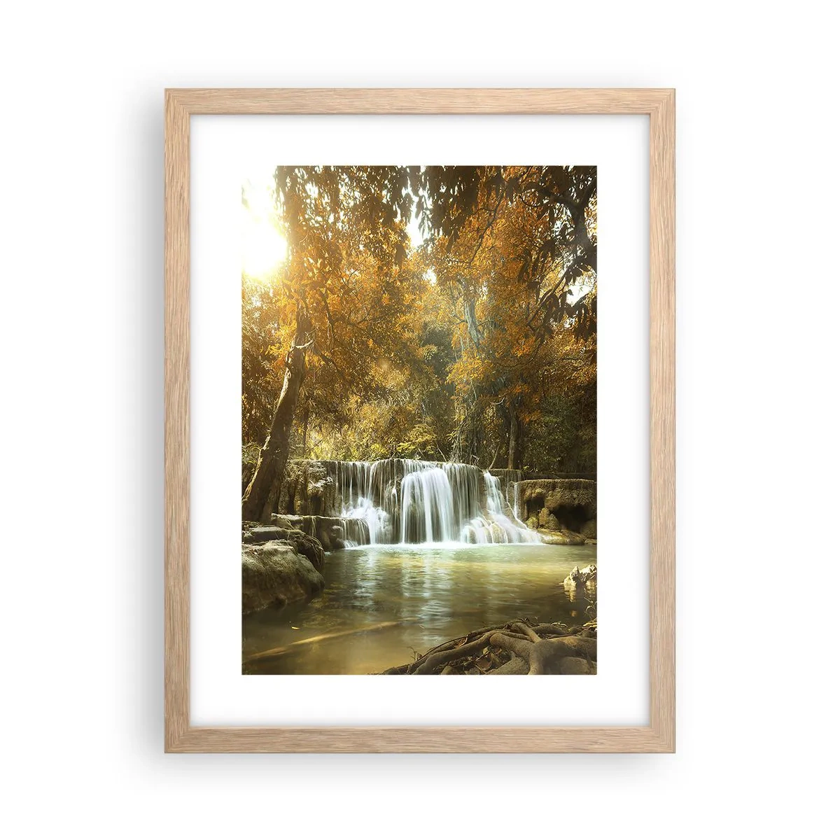 Poster in einem Rahmen aus heller Eiche - Parkkaskade - 30x40 cm