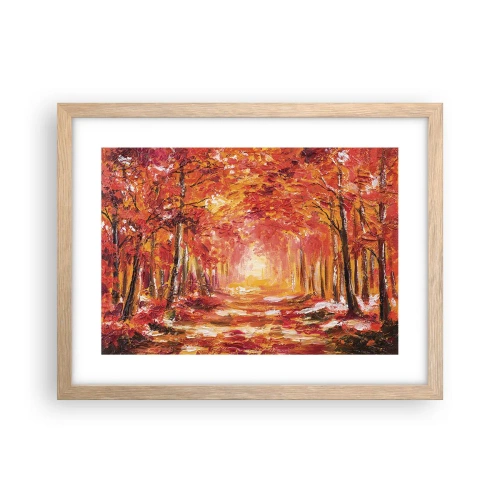 Poster in einem Rahmen aus heller Eiche - Kupferwald - 40x30 cm