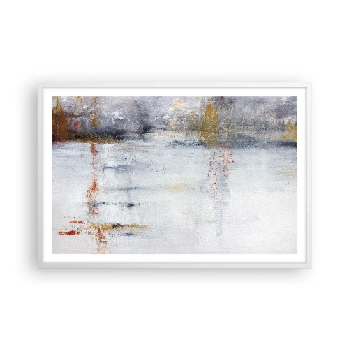 Poster in einem weißen Rahmen - Hinter dem Luftvorhang - 91x61 cm