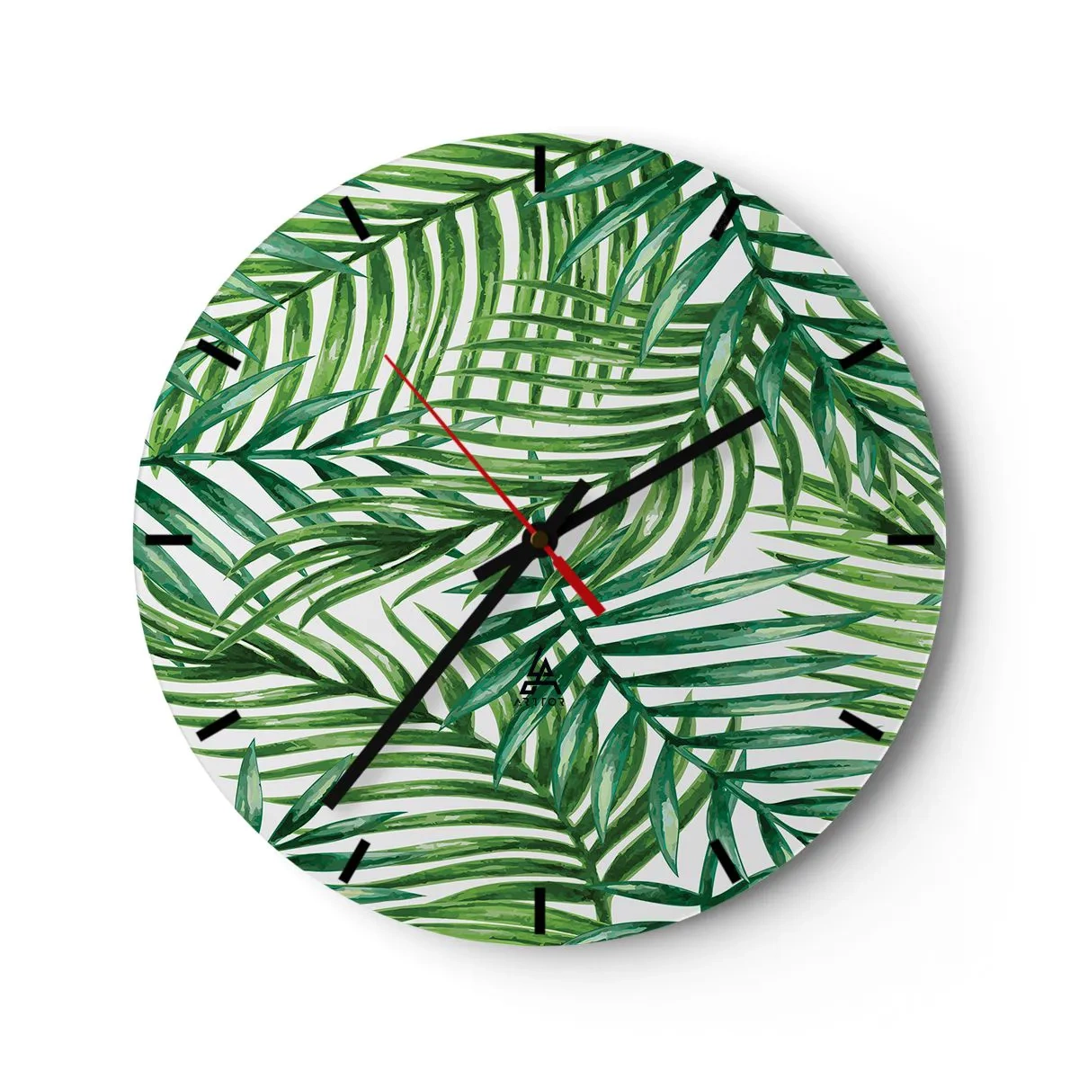 Wanduhr - Glasuhr - Unter dem grünen Baldachin - 40x40 cm