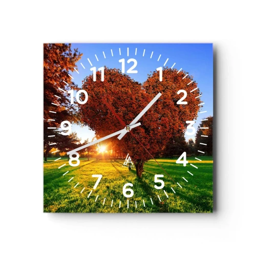 Wanduhr - Glasuhr - Und wie man den Herbst nicht liebt - 30x30 cm