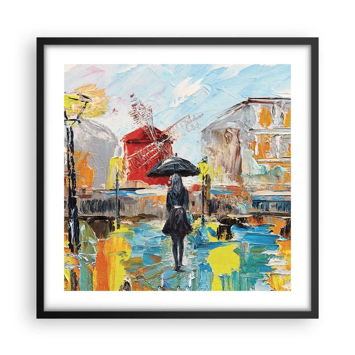 Poster in einem schwarzem Rahmen - Pariser Legenden - 50x50 cm