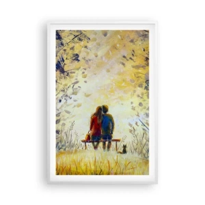 Poster in einem weißen Rahmen - Magischer Augenblick - 61x91 cm
