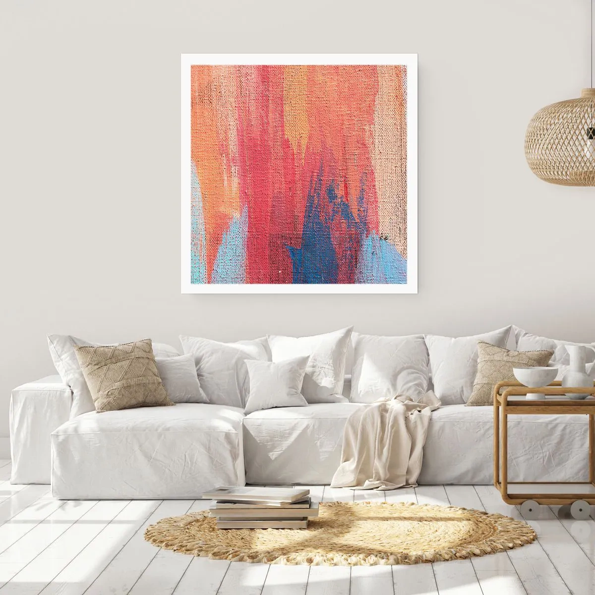 Poster - Renne den Regenbogen hinunter - 30x30 cm