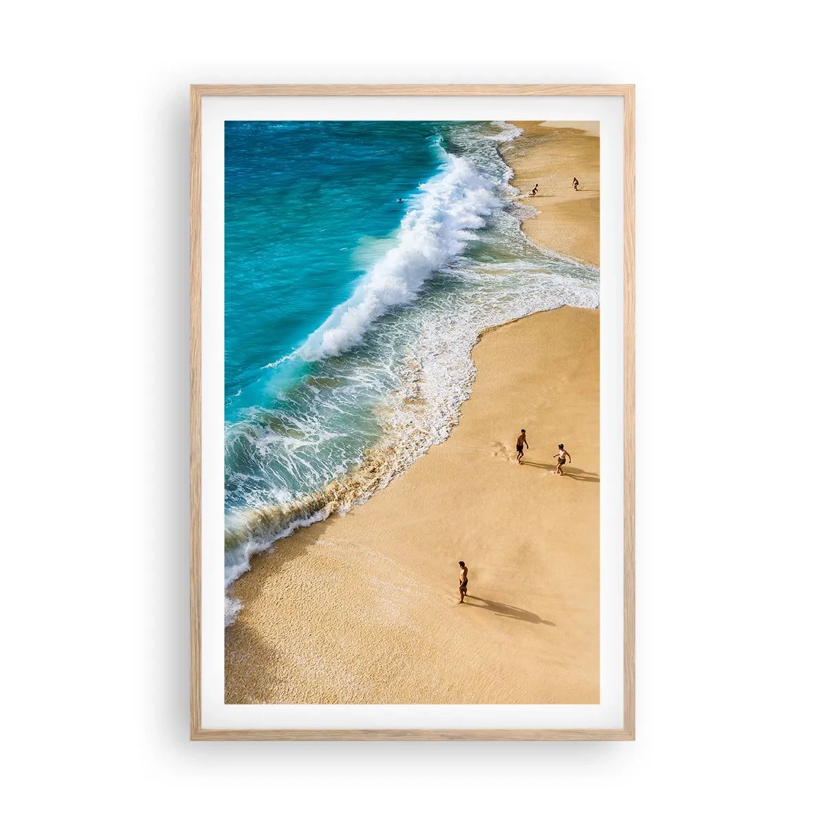 Poster in einem Rahmen aus heller Eiche - Und dann die Sonne, der Strand… - 61x91 cm