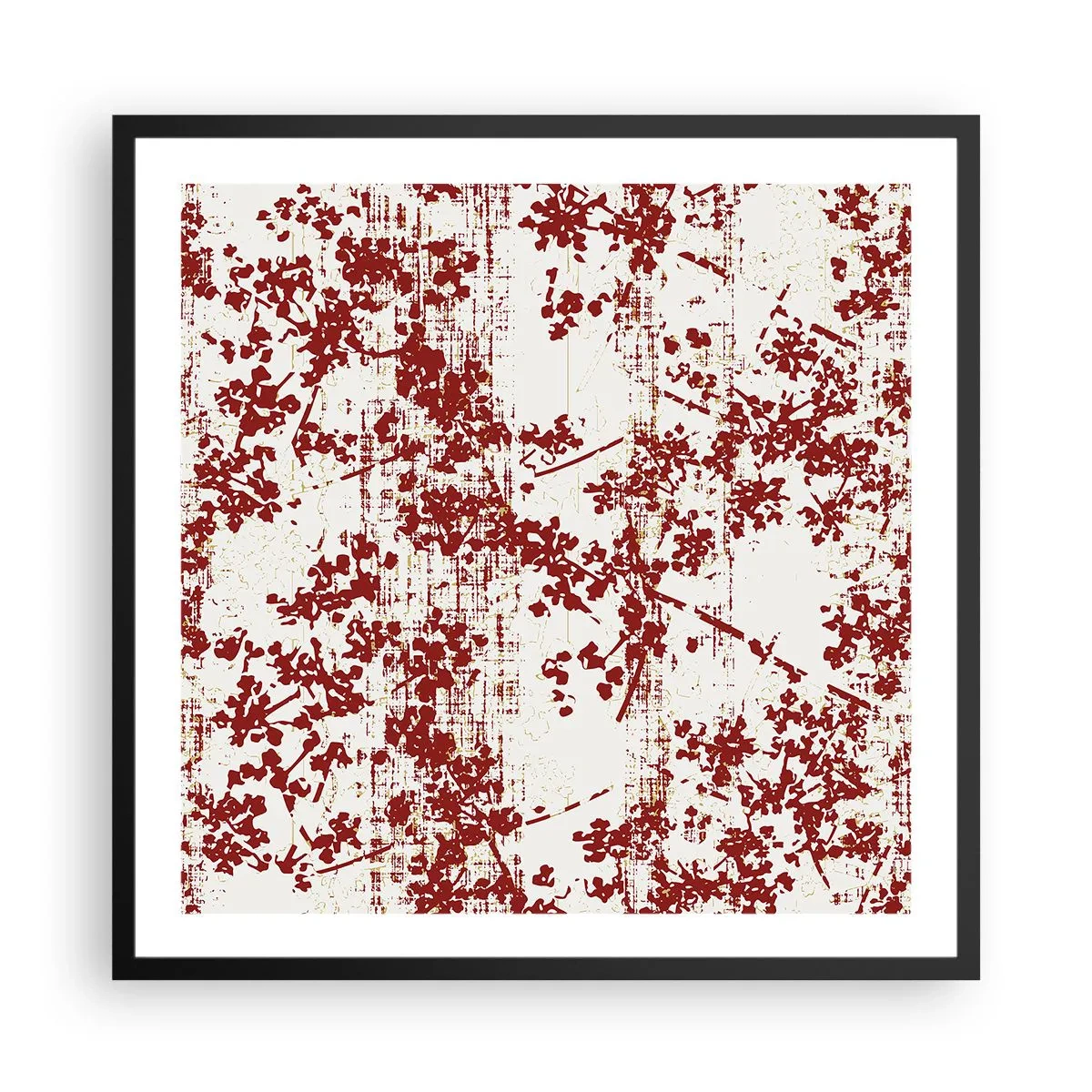 Poster in einem schwarzem Rahmen - Wie alter Perkal - 60x60 cm