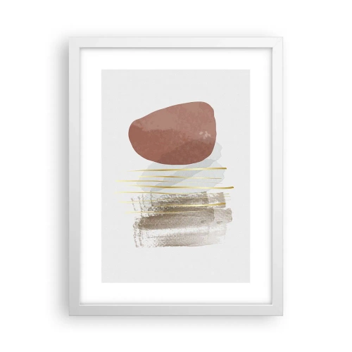 Poster in einem weißen Rahmen - Abstrakte Kolonnade - 30x40 cm